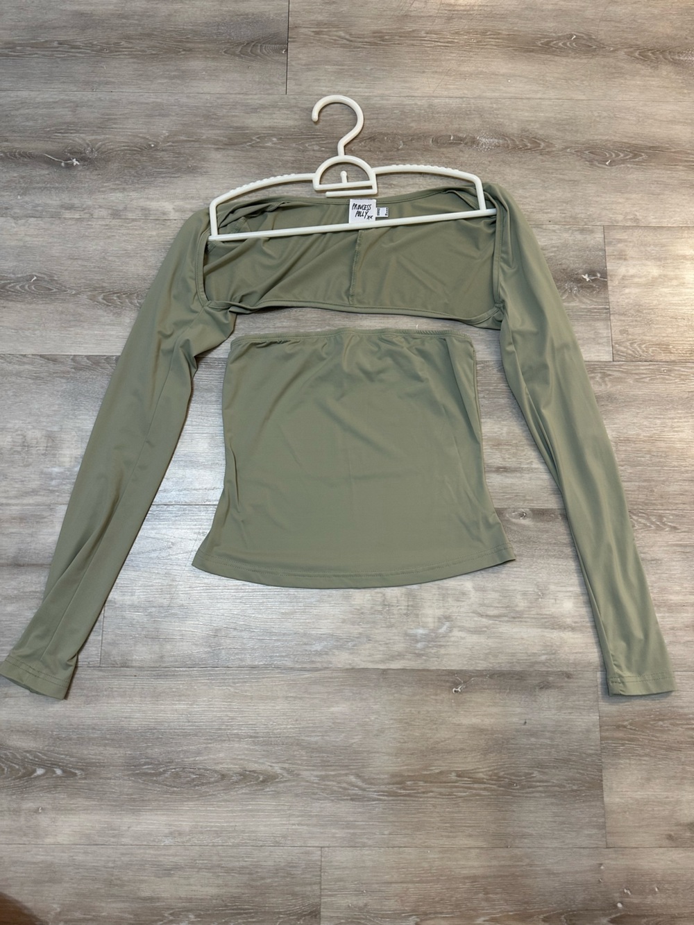 Princess Polly, Two-Piece, Long Sleeve, Sage Green, Size 4